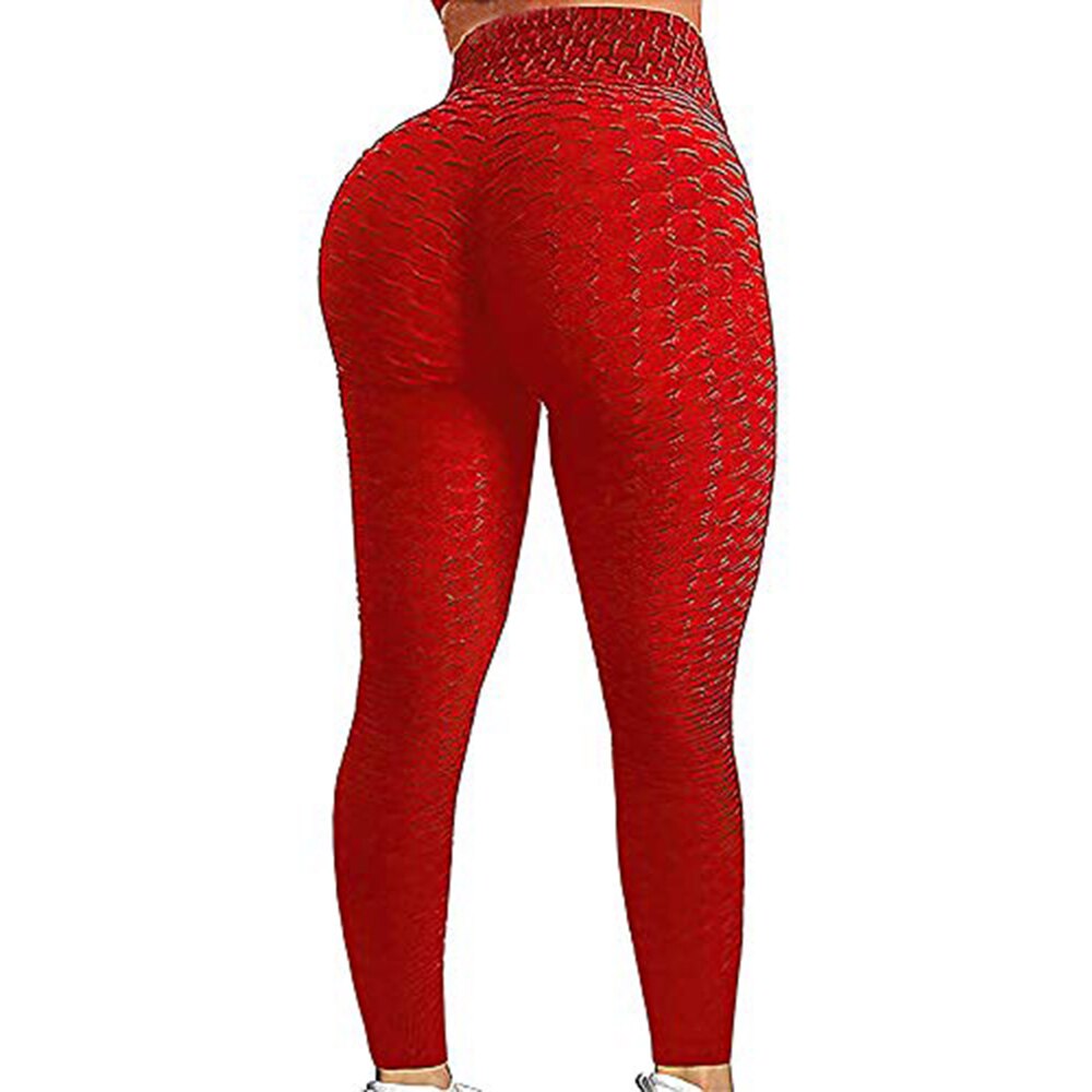 Women Ruched Butt Leggings High Waist Yoga Pants Textured - Legsgofashions