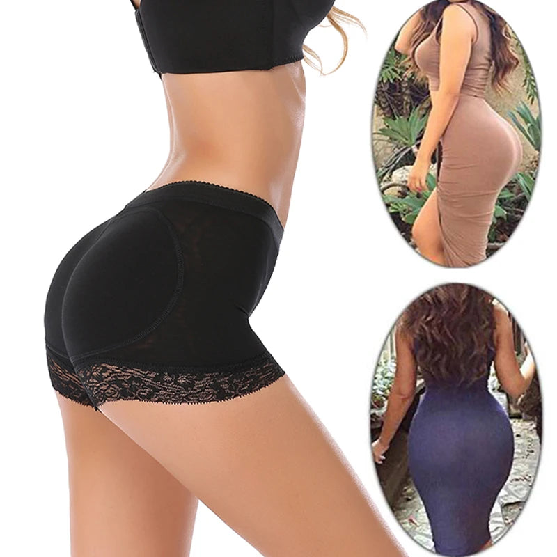 Butt Lifter Push Up Booty Pad Enhancer Boy Shorts Lace Up Body Shapers