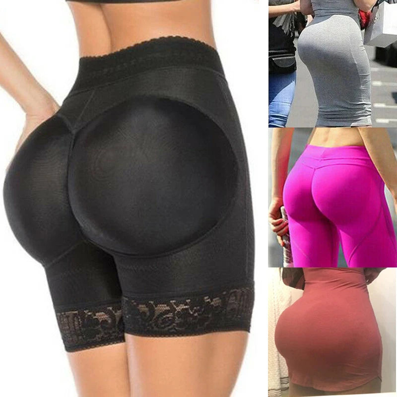 Butt Lifter Push Up Booty Pad Enhancer Boy Shorts Lace Up Body Shapers