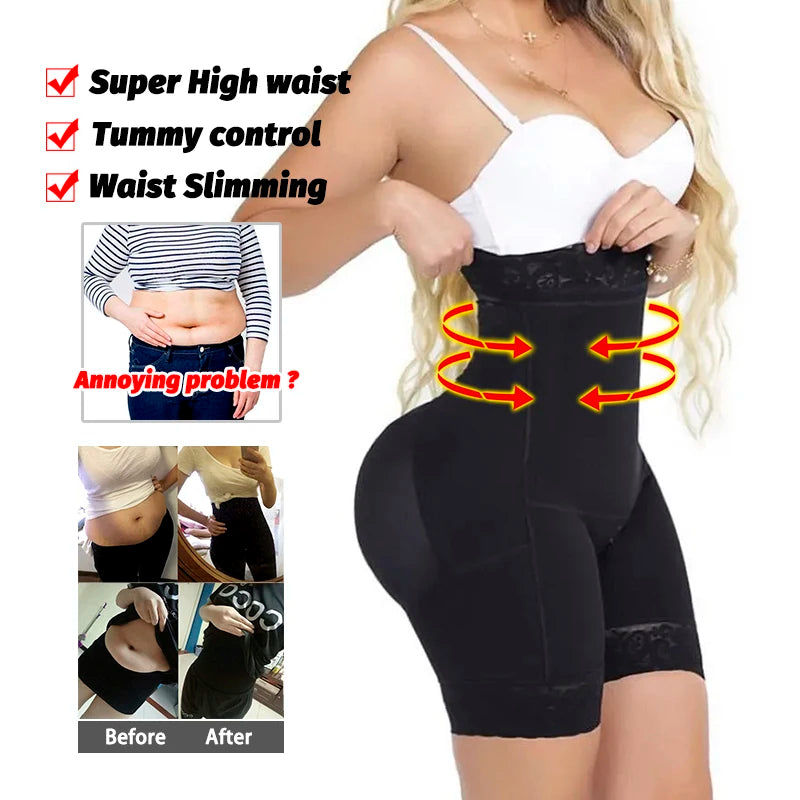 High Waist Body Shaper Panties Seamless Butt Lifter Compression Fajas Reducing Girdles Slimming Corset Shapewear Women Underwear