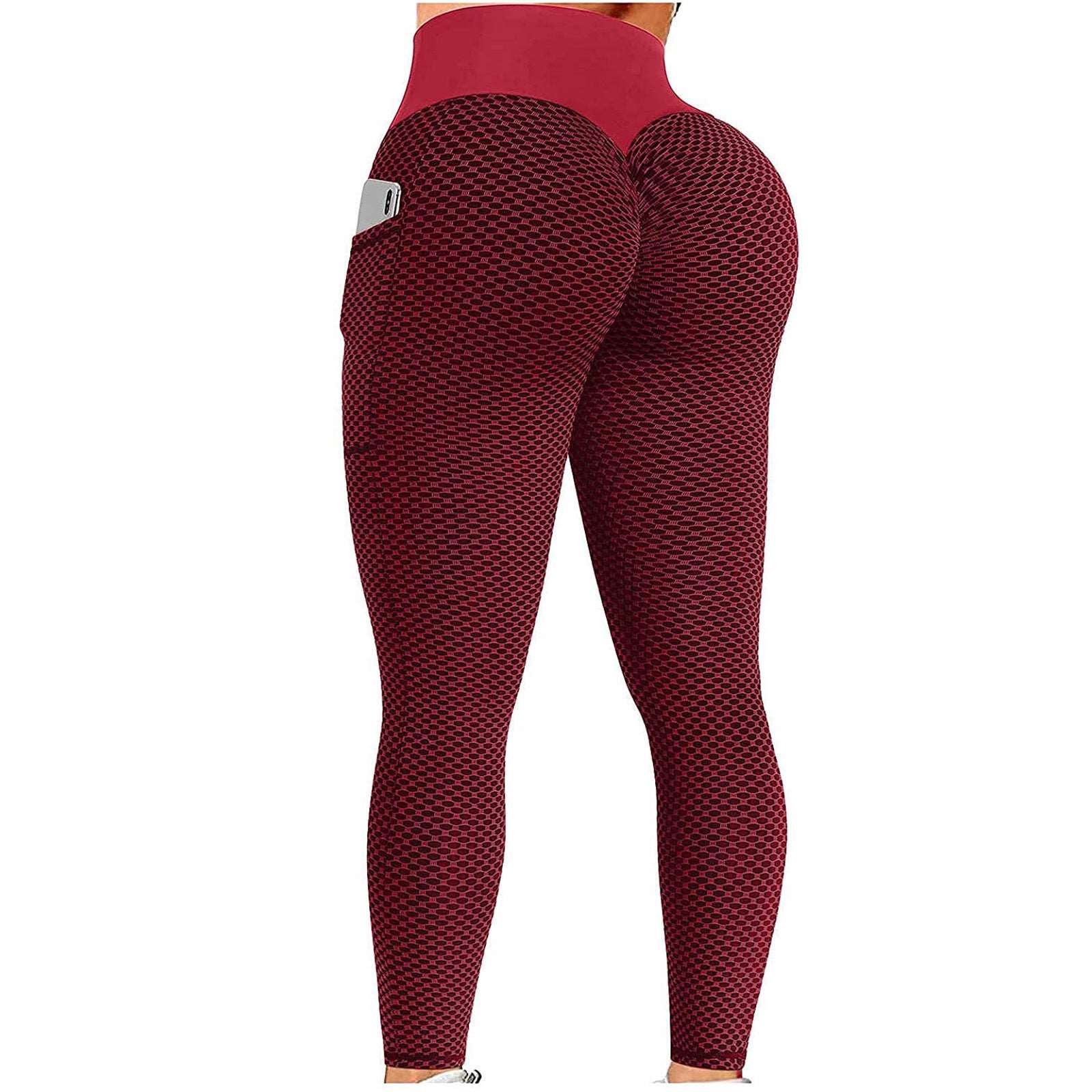 Honeycomb Peach Hip Fitness Yoga Pants honeycomb leggings