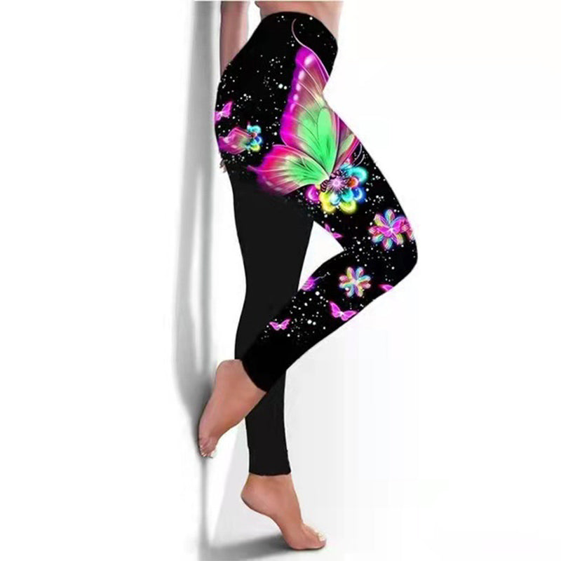 Women'S Breathable Skinny Printed Legging Yoga Pants