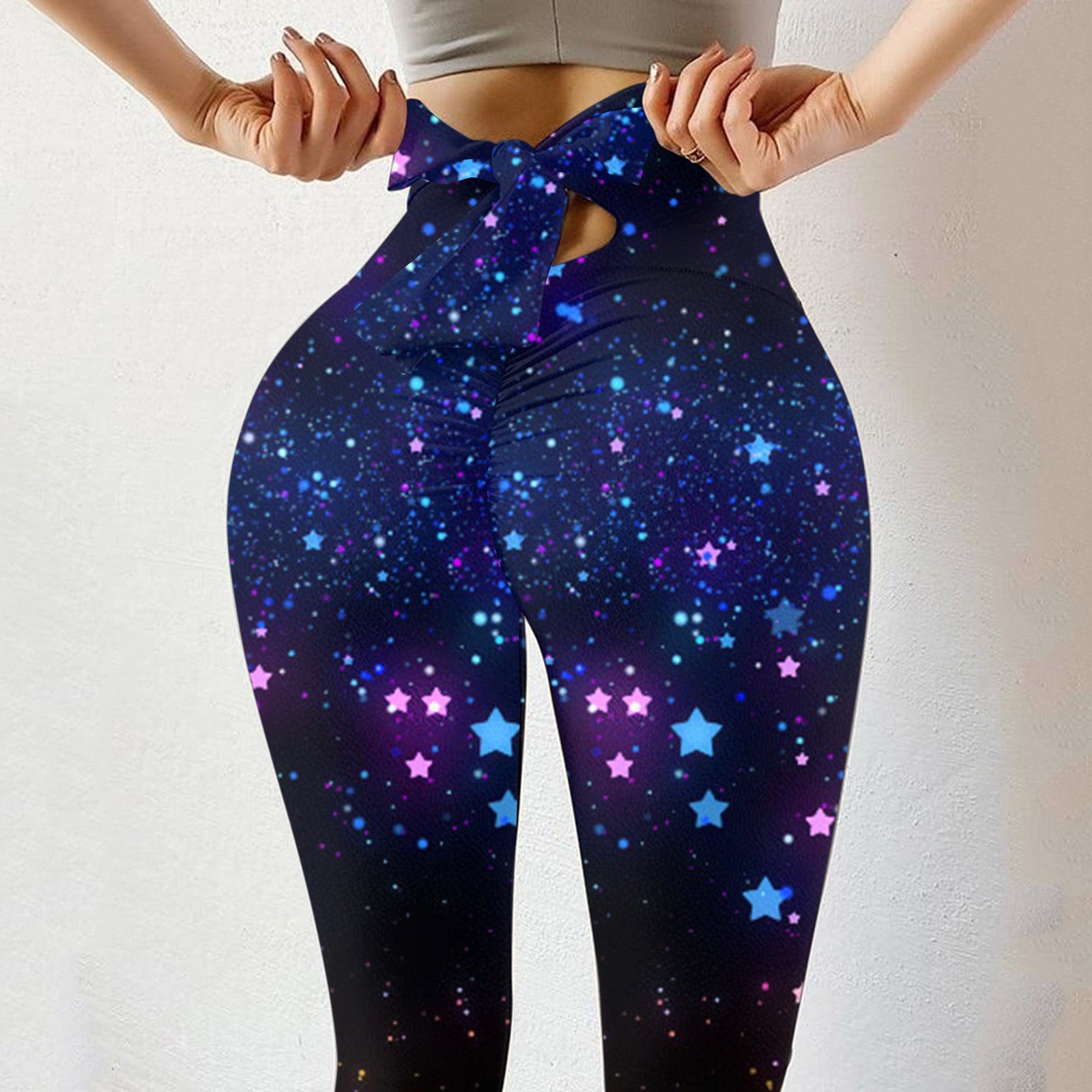 Printed Stretch Tights Yoga Pants Digital Printed Fitness Pants Outer Wear Leggings