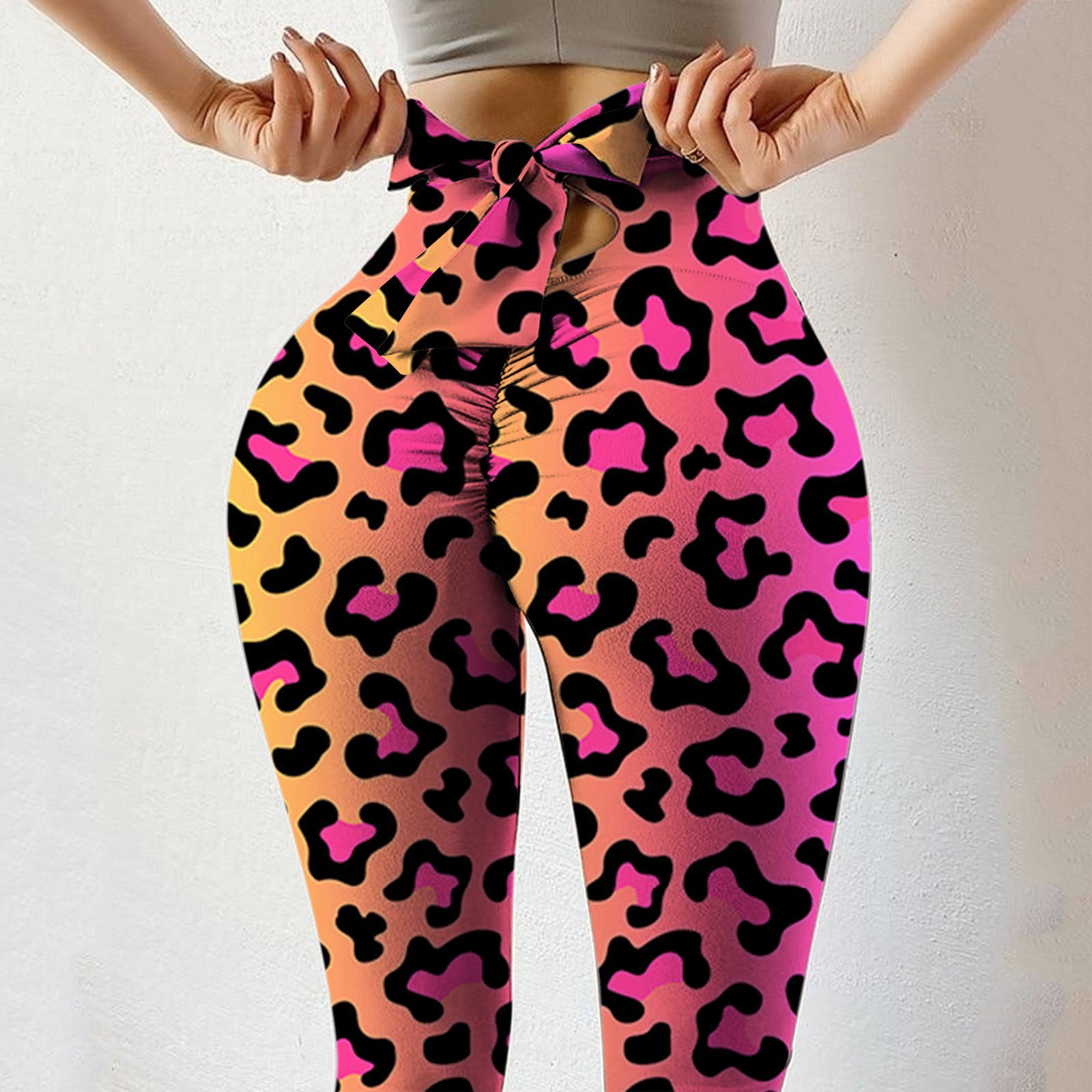 Printed Stretch Tights Yoga Pants Digital Printed Fitness Pants Outer Wear Leggings