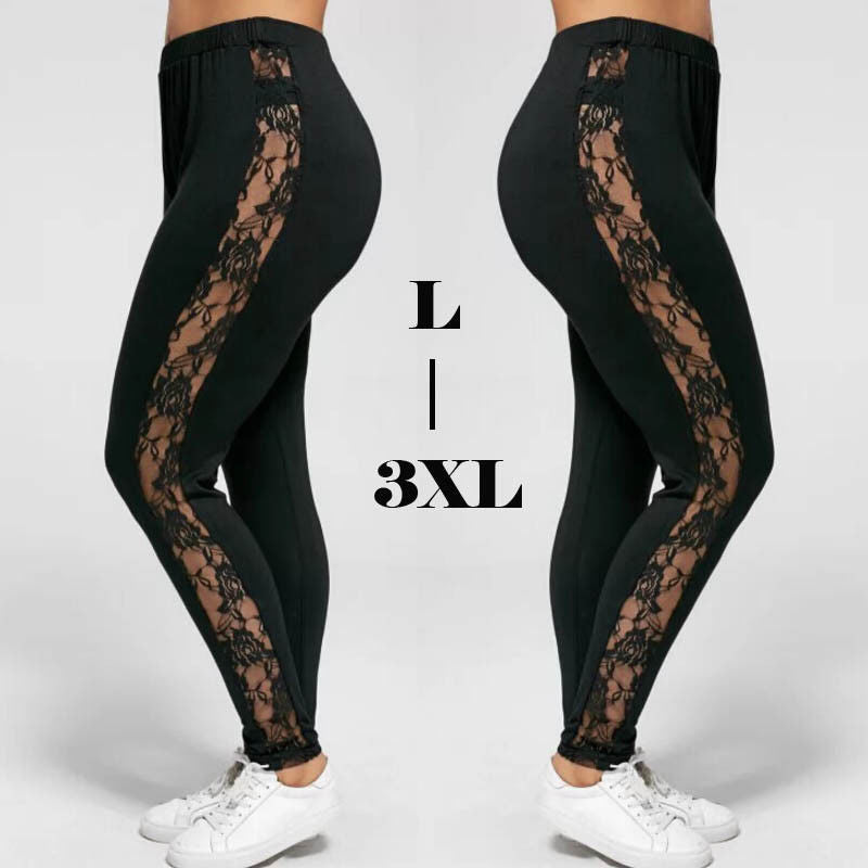 Plus Size Sexy Women Holllow Out Lace Leggings plus size leggings plus size high waisted leggings plus size high waisted leggings with pockets plus size leggings with pockets plus size leggings in pakistan leggings