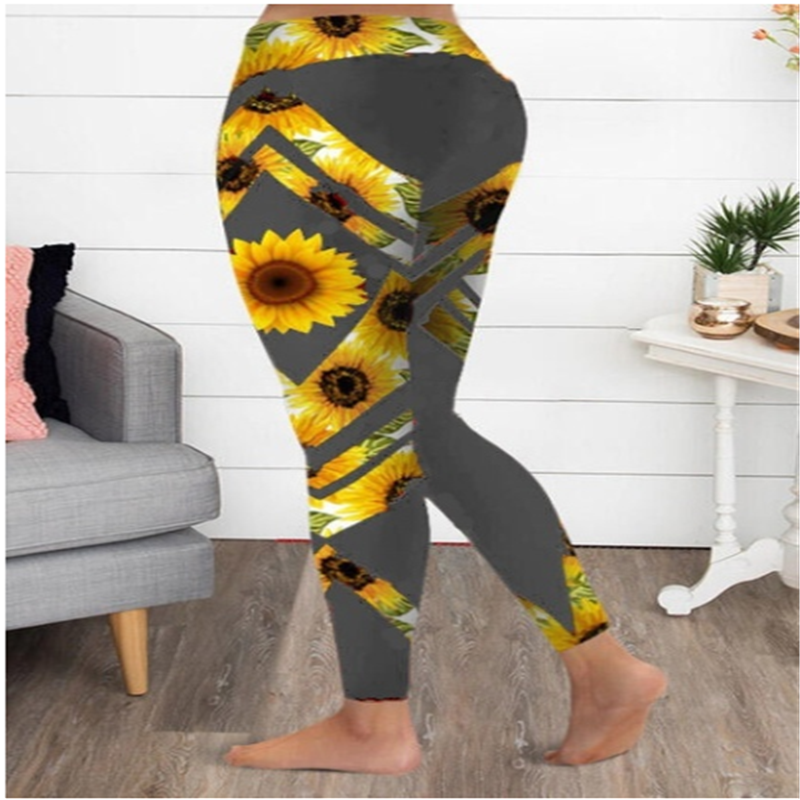 Sunflower yoga fitness leggings sunflower leggings sunflower yoga leggings sunflower gym leggings leggings