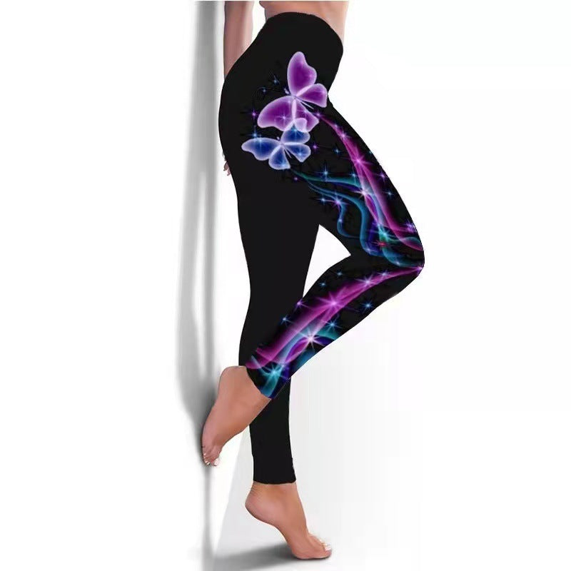 Women'S Breathable Skinny Printed Legging Yoga Pants