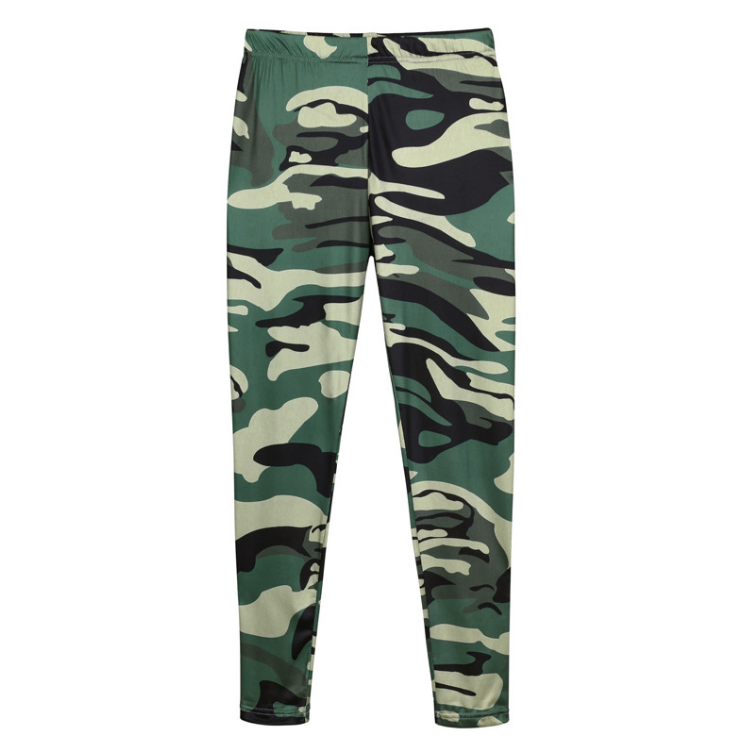 Camouflage Printed Grey Casual Legging Pants - Legsgofashions