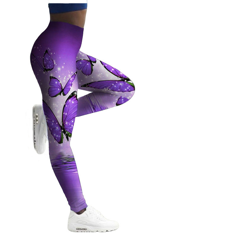 Women'S Breathable Skinny Printed Legging Yoga Pants