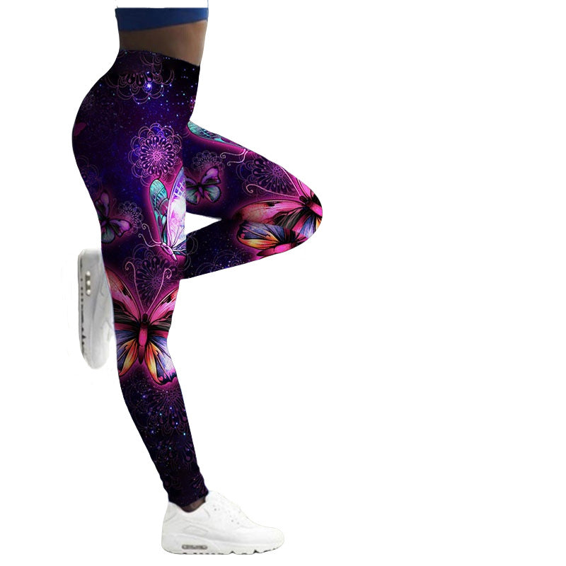 Women'S Breathable Skinny Printed Legging Yoga Pants