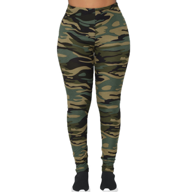 Camouflage Printed Grey Casual Legging Pants - Legsgofashions